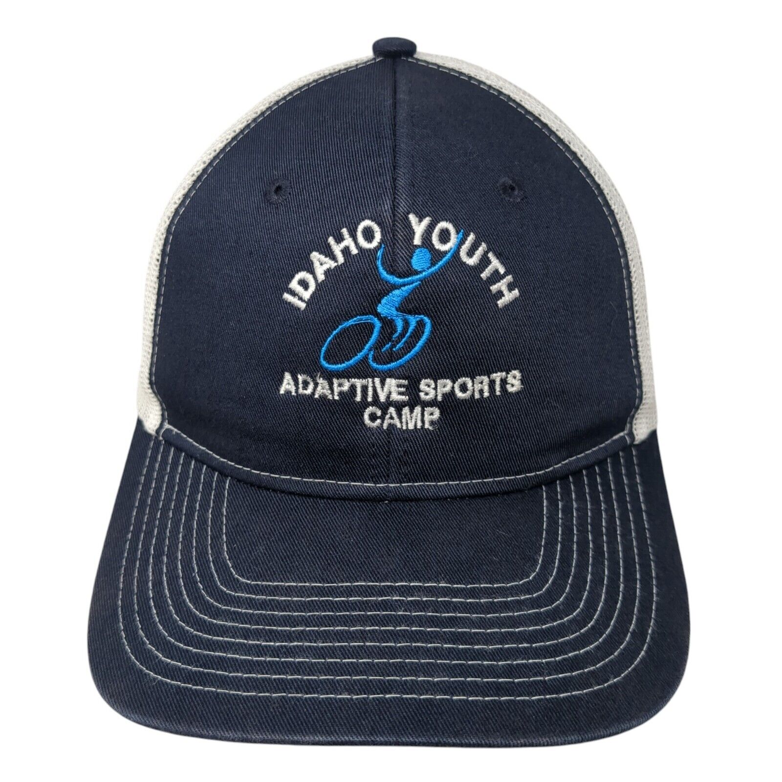 Idaho Youth Adaptive Sports Camp Trucker Hat Blue One Size Mesh Back